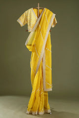 Designer Fancy Goodlooking Saree With Designer Fancy Readymade Blouse.
