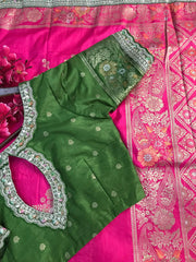 Goog Looking Fancy Saree With Designer Blouse